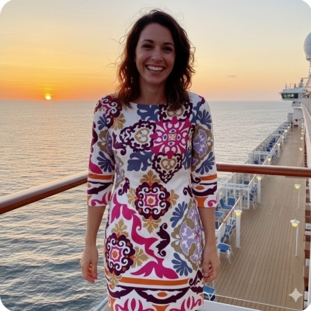 TORI RICHARD Tropical Print Dress, made in Hawaii